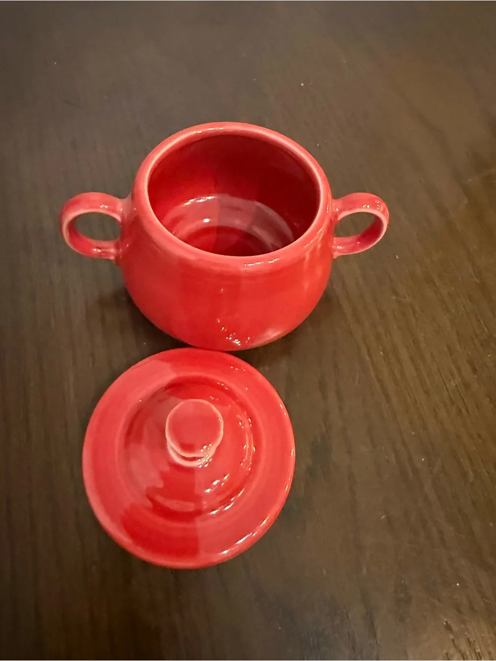 Red Fiesta HLC Cream & Sugar with Tray Lid 4 Piece Creamer Set Scarlet